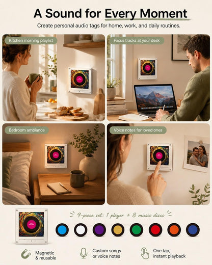VinylVows™ Custom Song Plaque | Built-in Speaker & Personalized Photo
